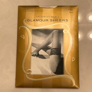 Vintage Victoria’s Secret Glamour Sheers Lace Top Sheer Thigh Highs Size Large